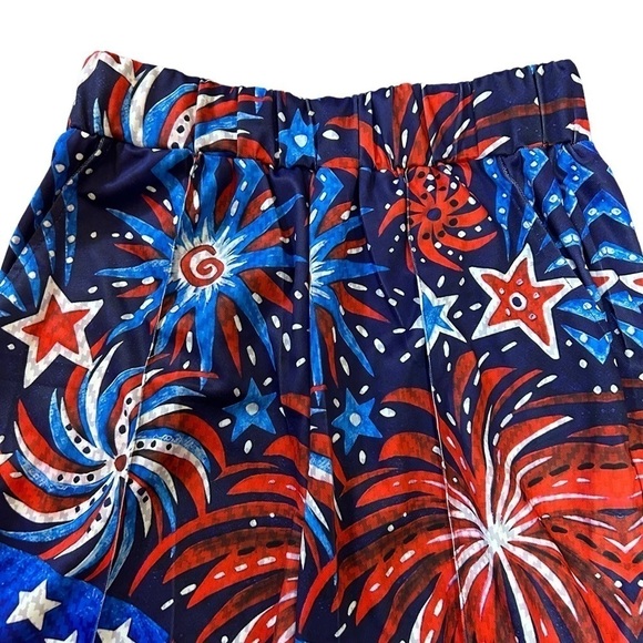 4th of July Patriotic Fireworks Red White & Blue Two Piece Unisex Short Set - Picture 13 of 14